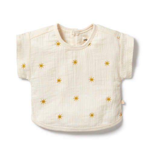 Organic Crinkle Tee - Sunshine