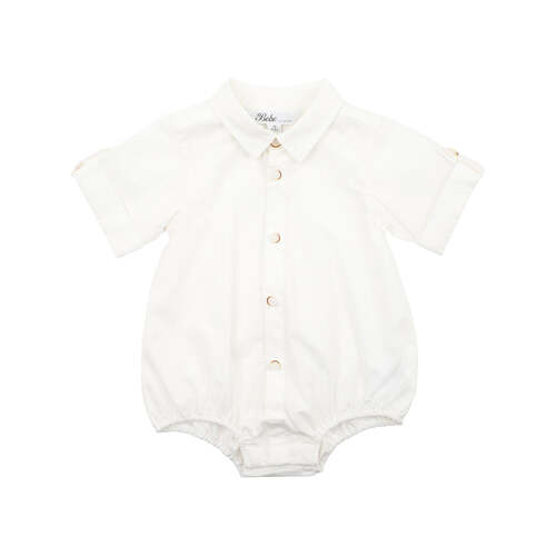 Harry Shirt Bodysuit - Ivory