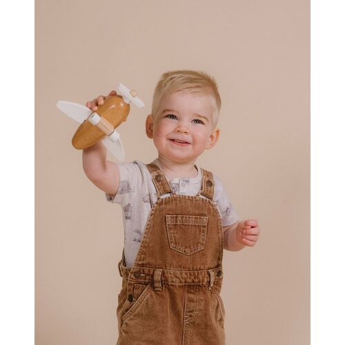 Finley Denim Overalls - Brown