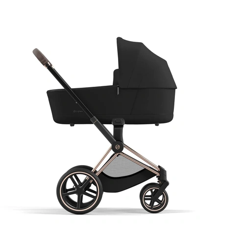 Cybex e-Priam Pram + Lux Carry Cot Bundle - Rose Gold Frame