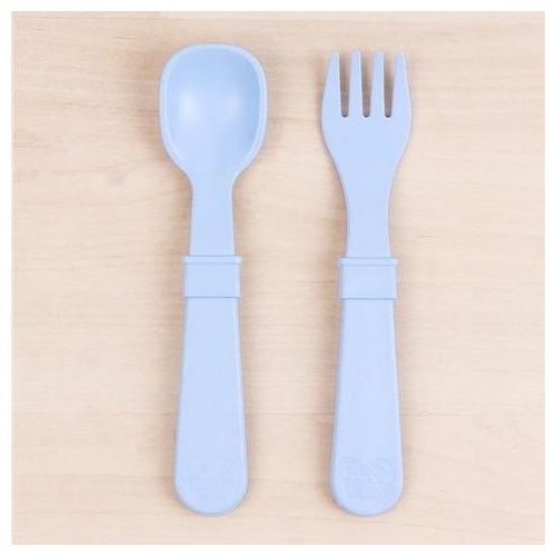 Re-Play Fork And Spoon Set - Ice Blue